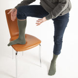 Herren Wollstiefelsocken - Oliv