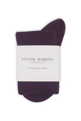Women's Wool Boot Socks - Purple