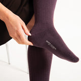 Damen Wollstiefelsocken - Lila