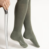 Damen Wollstiefelsocken - Oliv