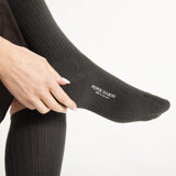 Wollstiefelsocken für Damen - Anthrazit