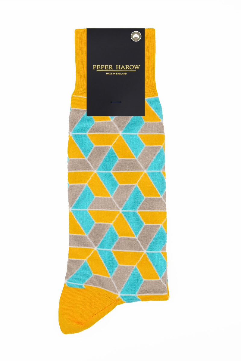 Vertex Men's Socks - Yellow