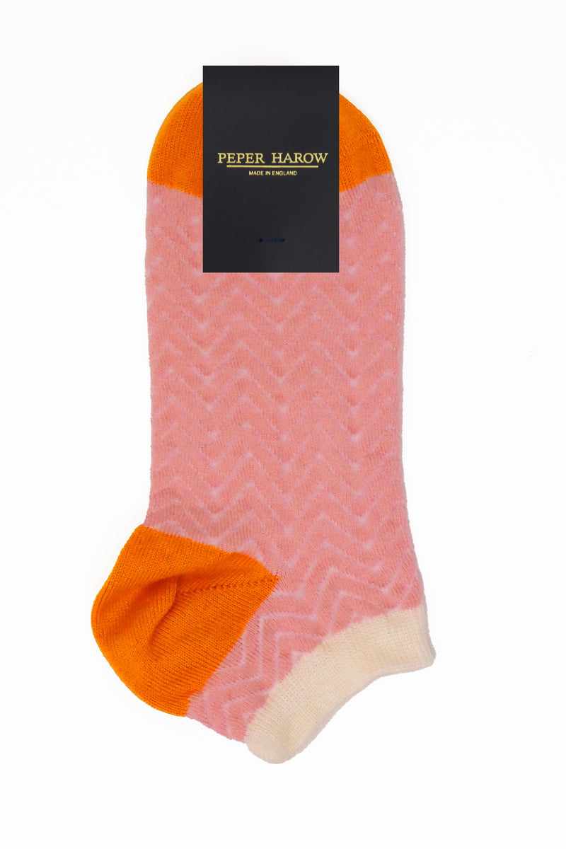 Zigzag Women's Trainer Socks - Pink