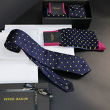 Midnight Pin Polka Tie & Socks Men's Gift Box