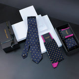 Midnight Pin Polka Tie & Socks Men's Gift Box