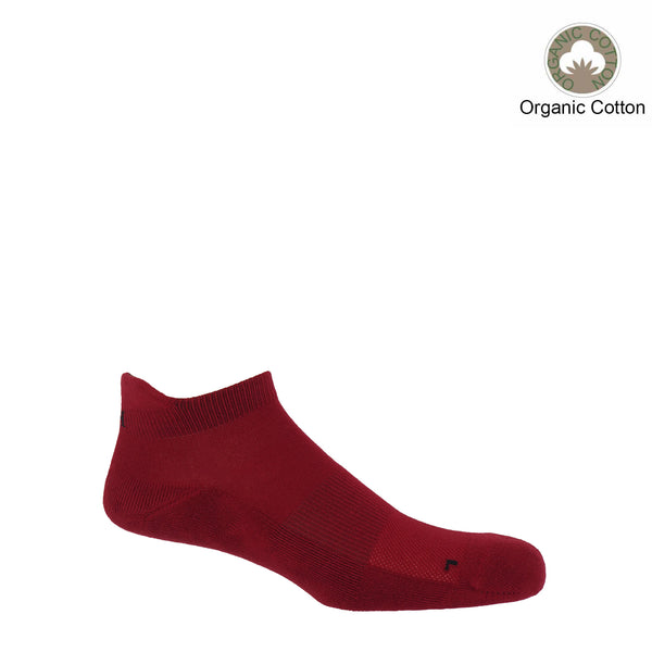 Peper Harow burgundy Organic men's luxury trainer sport socks