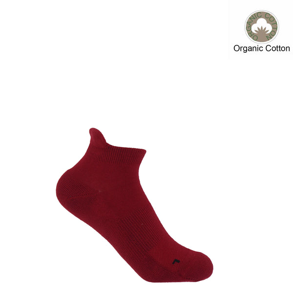 Organic Sport Women's Trainer Socks Bundle - Burgundy, Blue & Green