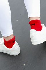 Organic Women's Trainer Sport Socks - Red