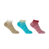 Retro Women's Trainer Socks Bundle - Beige, Blue & Musk