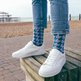 Peper Harow teal Dimensional men's recycled cotton socks