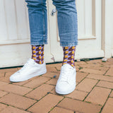 Peper Harow maroon Dimensional men's recycled cotton socks