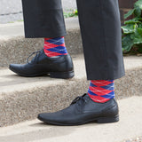 Argyle Crimson Men's Luxury Socks