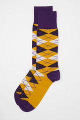 Argyle Men's Socks - Mustard