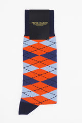 Argyle Men's Socks - Orange