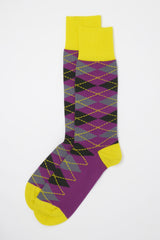 Argyle Men's Socks - Sunshine