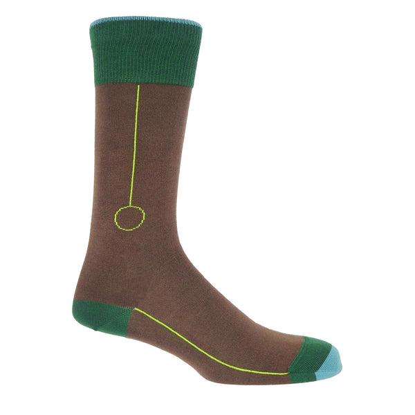 Blockhead Men's Socks - Brown
