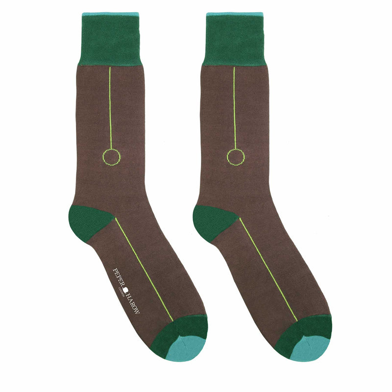 Blockhead Brown Men's Luxury Socks