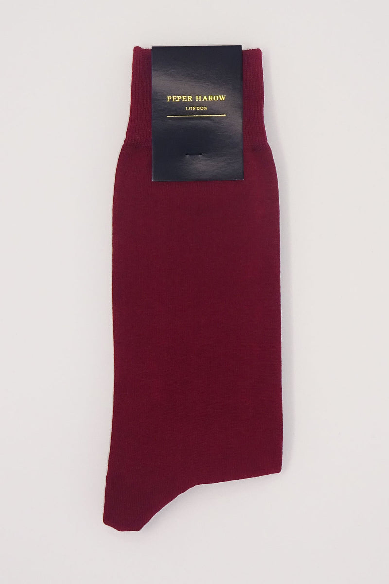 Classic Men's Socks - Burgundy