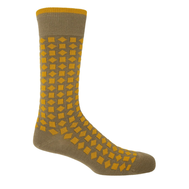 Diamonds Mustard Men's Luxury Socks