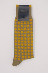 Diamonds Men's Socks - Mustard