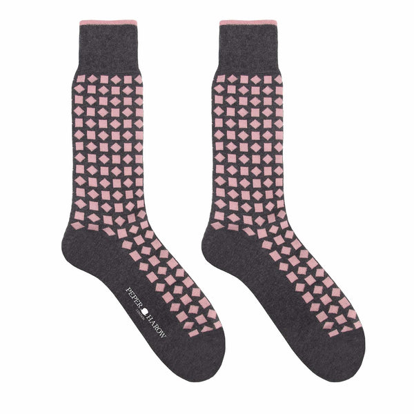 Pink Diamonds Men's Luxury Socks