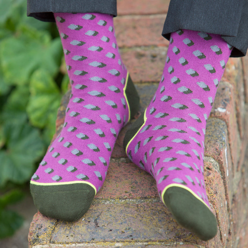 Disruption Men's Socks - Violet – Peper Harow