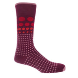 Grad Polka Men's Socks - Burgundy