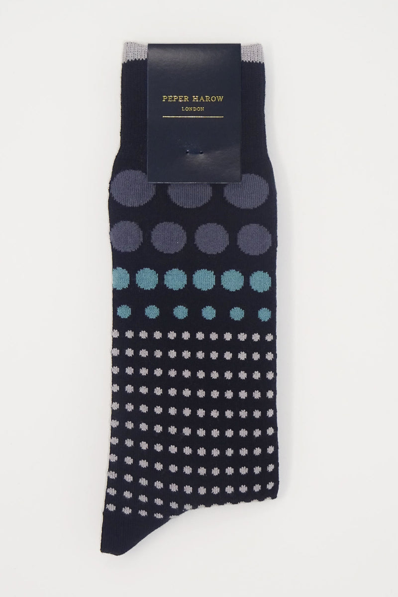 Grad Polka Black Men's Luxury Socks