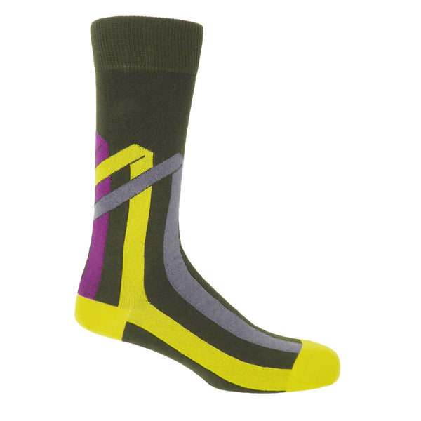 Ribbon Stripe Luxury Men's Socks