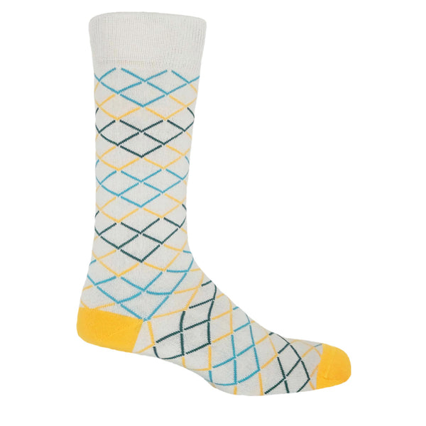 Hastings Men's Socks - Grey & Yellow