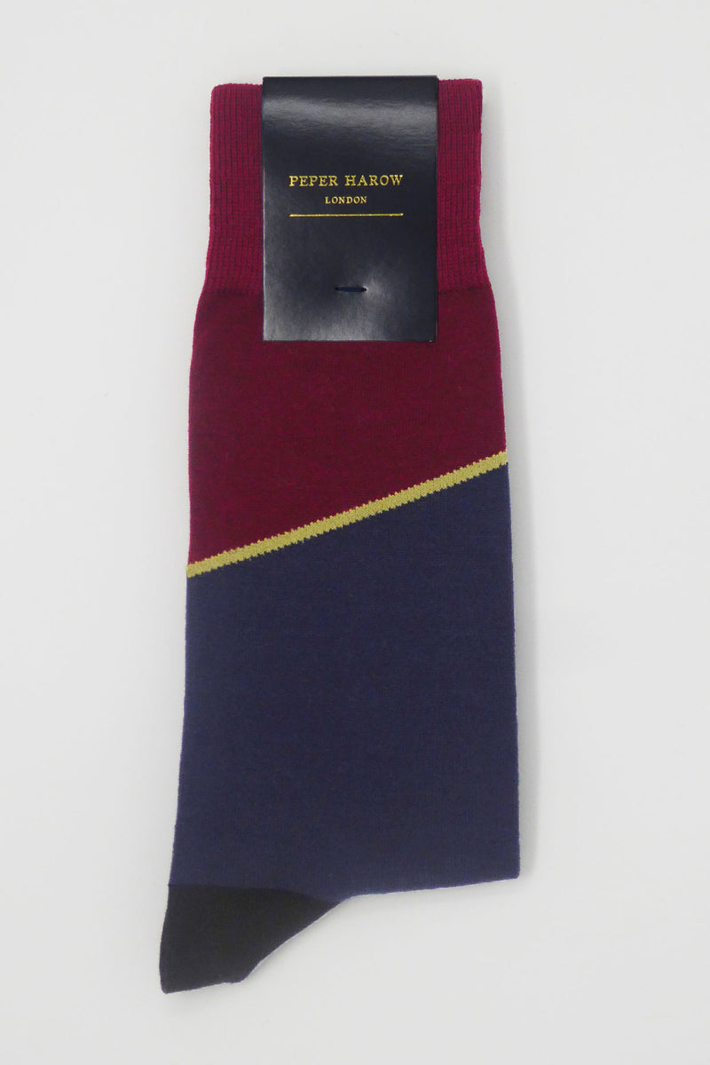 Hilltop Burgundy Luxury Men's Socks