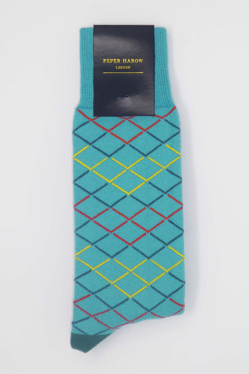Blue Hastings Luxury Men's Socks