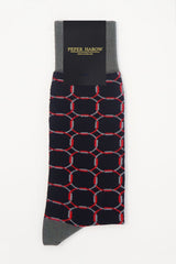 Linked Black Men's Luxury Socks