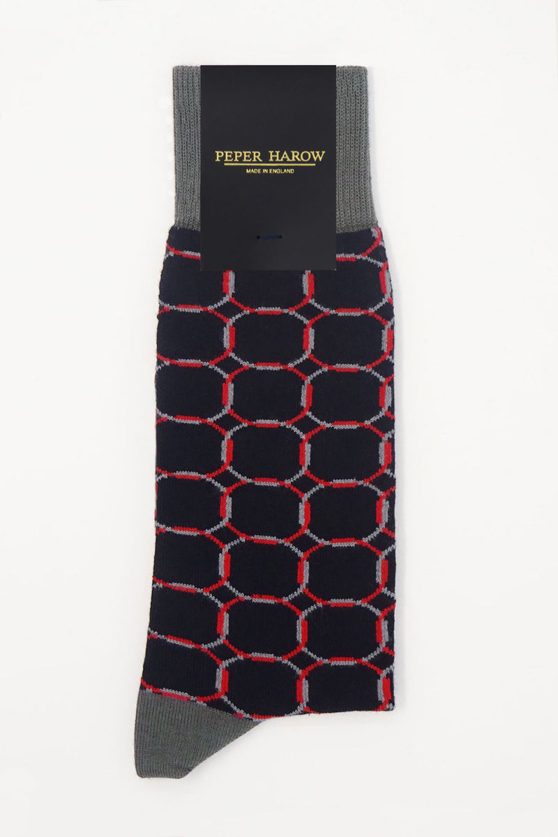 Linked Black Men's Luxury Socks