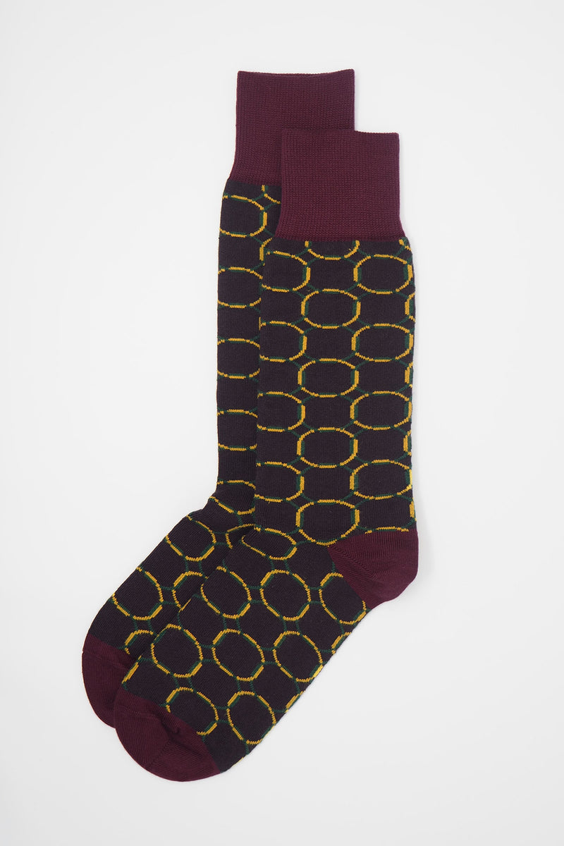 Linked Men's Socks - Purple