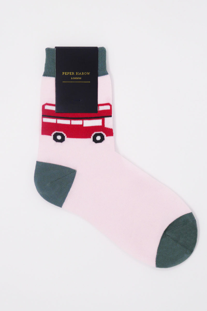 London Bus Pink Luxury Women's Socks