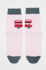 London Bus Pink Luxury Women's Socks