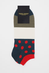 Mayfair Men's Trainer Socks Bundle - Scarlet & Purple