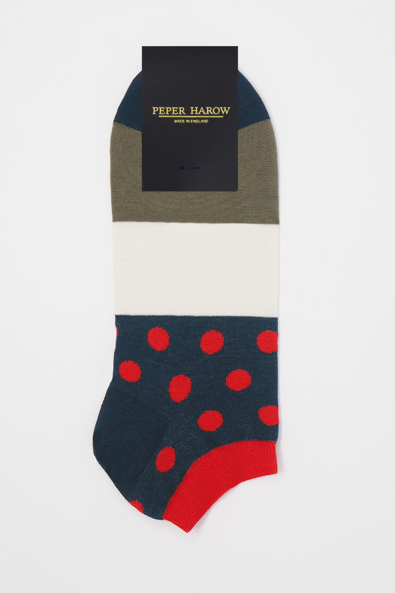 Mayfair Men's Trainer Socks Bundle - Scarlet & Purple