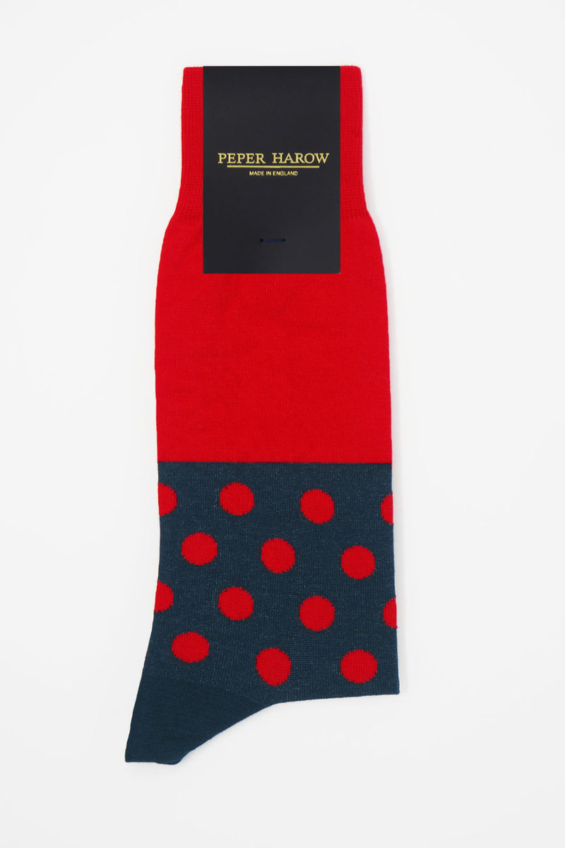 Mayfair Men's Socks - Scarlet