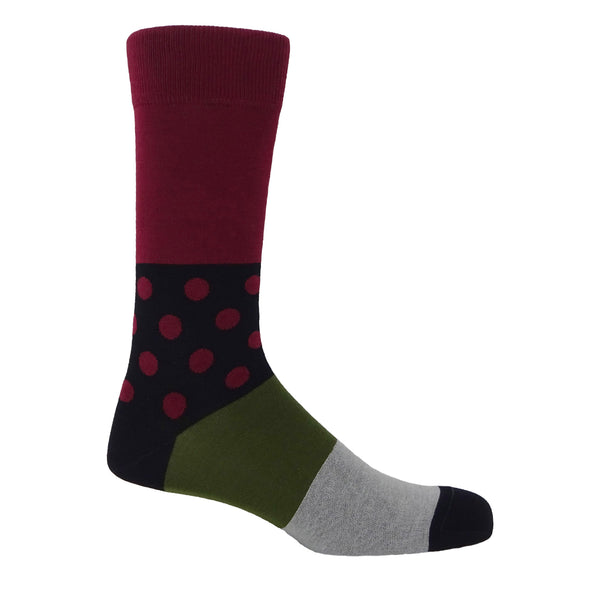 Mayfair Men's Socks - Burgundy