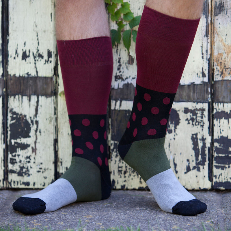 Mayfair Men's Socks - Burgundy