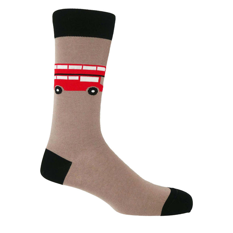 London Bus Men's Socks - Mink