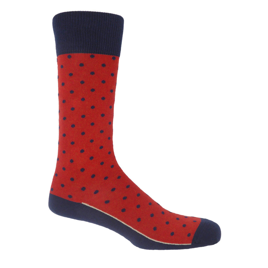 Pin Polka Socks Apple