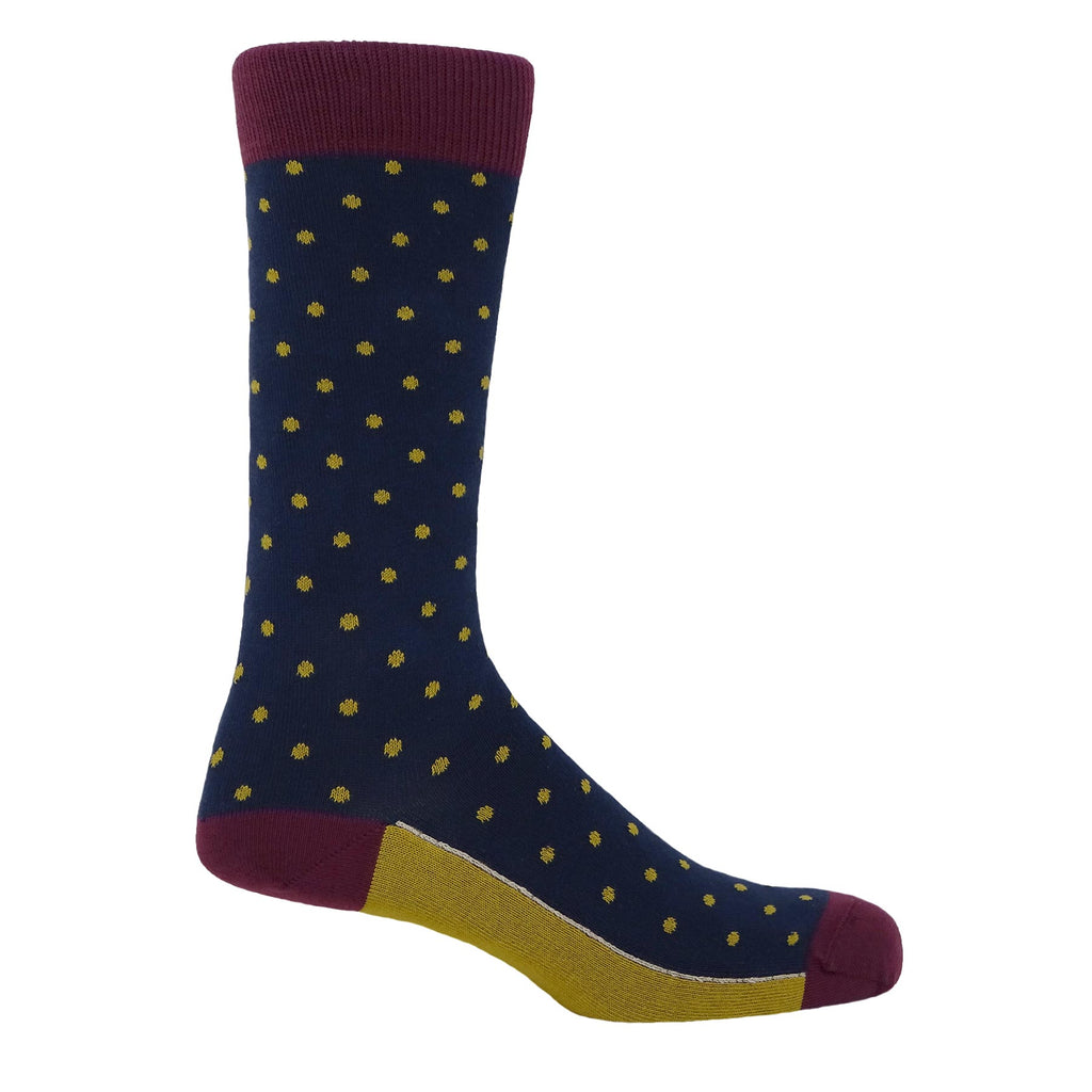 Pin Polka Socks Denim