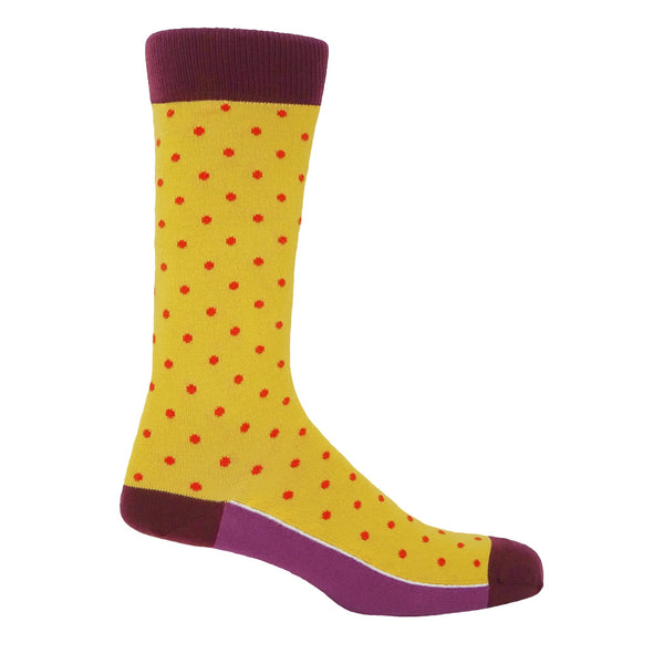 Pin Polka Men's Socks - Honey