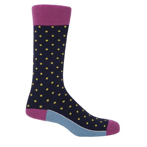 Pin Polka Men's Socks - Midnight