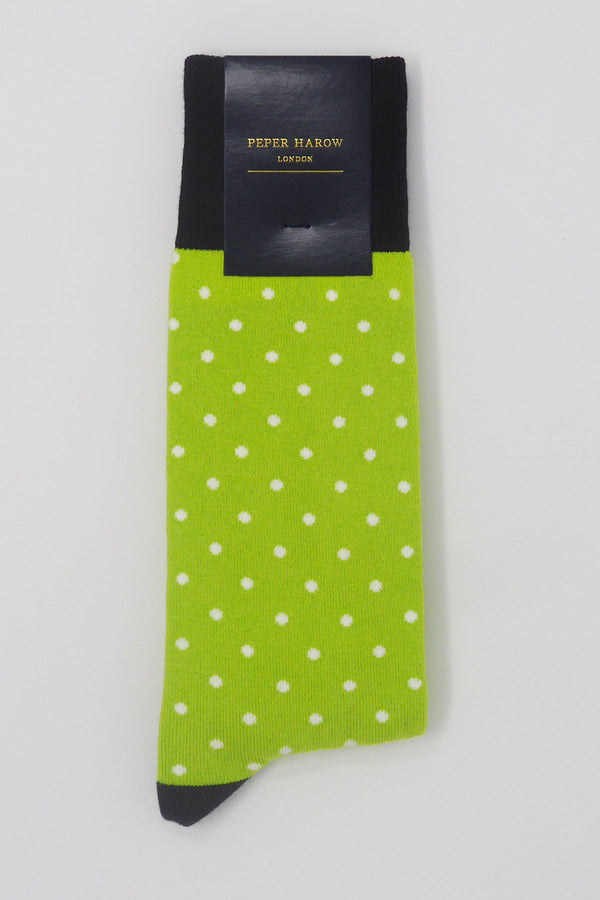 Mint Pin Polka Luxury Men's Socks