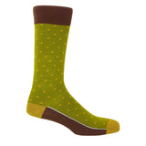 Pin Polka Men's Socks - Olive