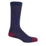 Pin Stripe Men's Socks - Navy